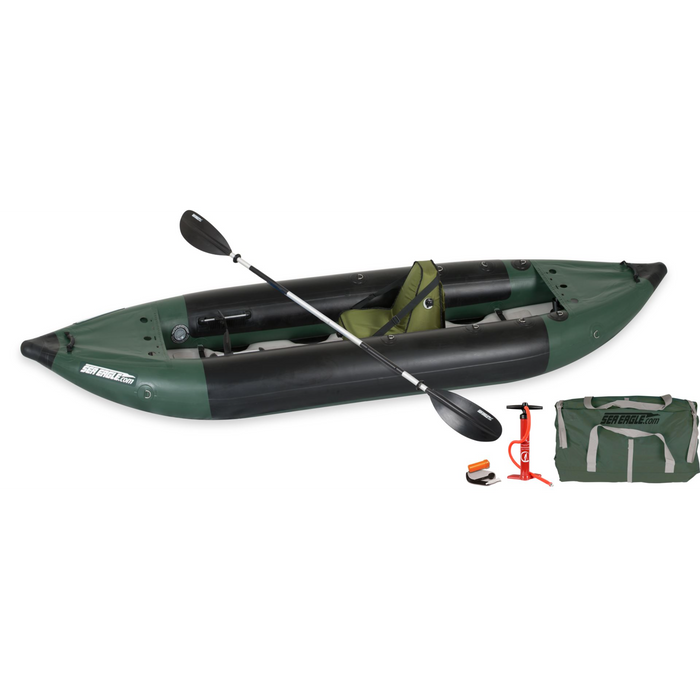 Sea Eagle Inflatable Explorer Fishing Kayak 350FX Deluxe Solo Pkg  350FXK_DS