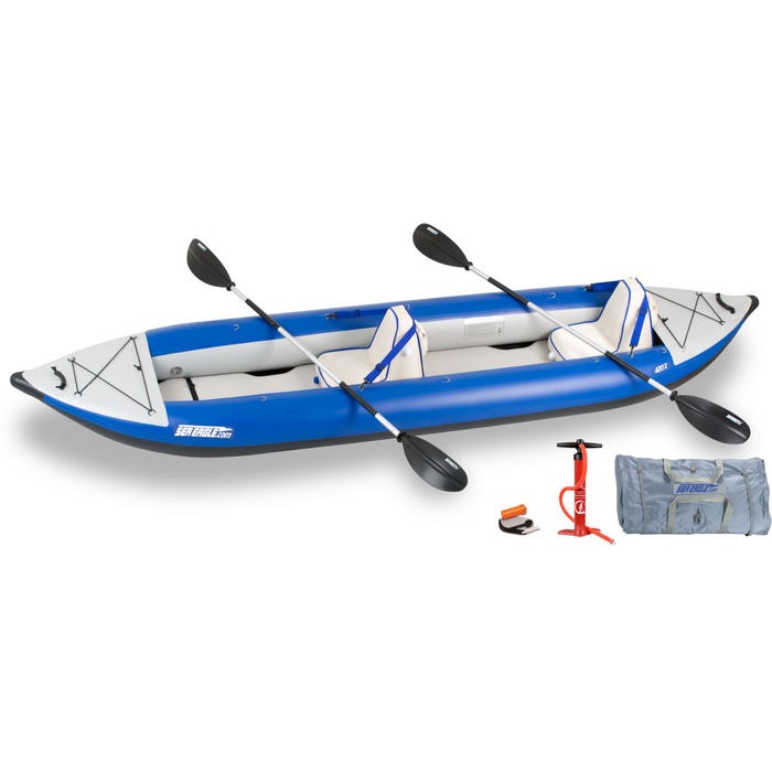 Sea Eagle Inflatable Explorer Kayak 420X Deluxe Pkg  420XK_D