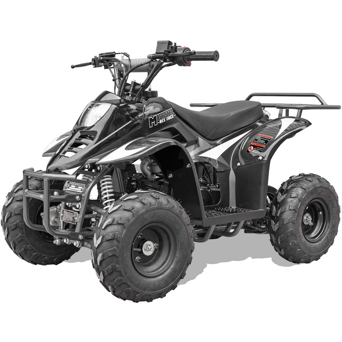 MotoTec Rex 110cc 4-Stroke Kids Gas ATV (Unrestricted Speed via Parental Control: 14 MPH) Black MT-ATV-Rex-110cc_Black