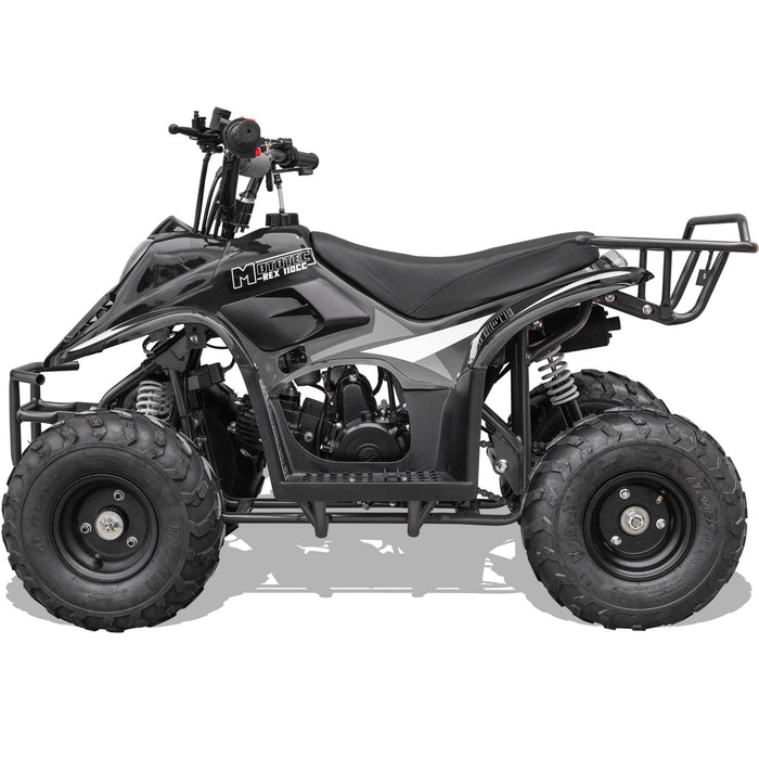 MotoTec Rex 110cc 4-Stroke Kids Gas ATV (Unrestricted Speed via Parental Control: 14 MPH) Black MT-ATV-Rex-110cc_Black