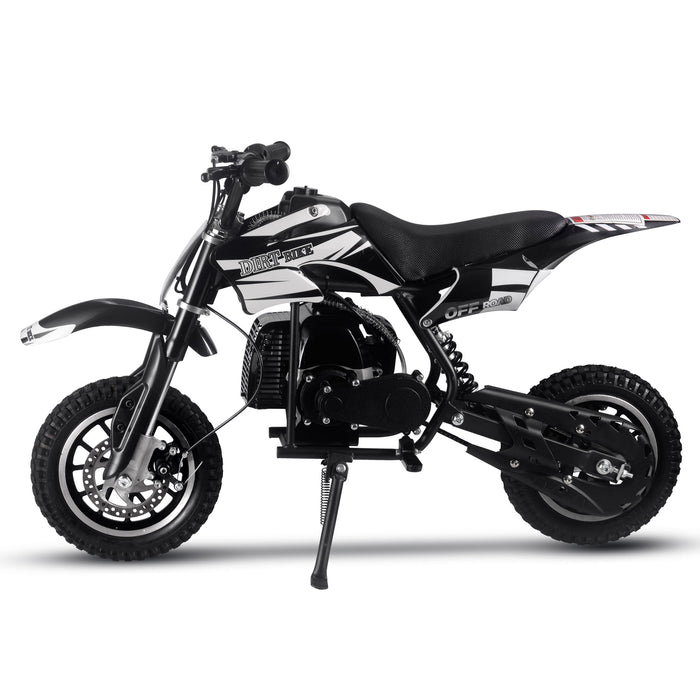 MotoTec Alien 50cc 2-Stroke Kids Gas Dirt Bike (Top Speed: 25 mph) Black  MT-DB-01_Black