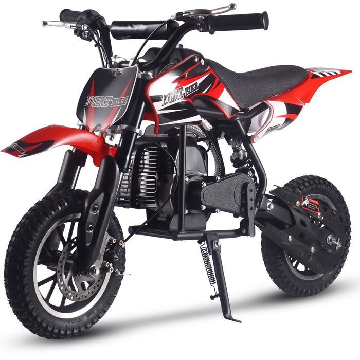 MotoTec Alien 50cc 2-Stroke Kids Gas Dirt Bike (Top Speed: 25 mph) Black  MT-DB-01_Black