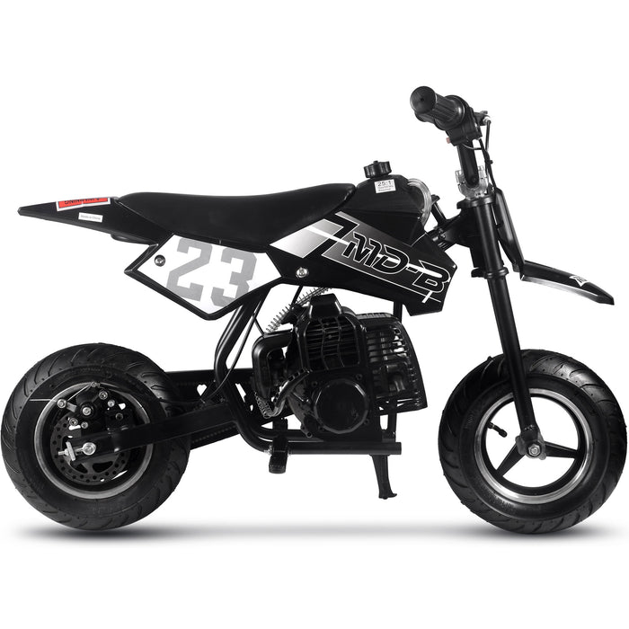 MotoTec Supermoto 50cc 2-Stroke Kids Dirt Bike (Top Speed: 25 mph) Black  MT-DB-02_Black