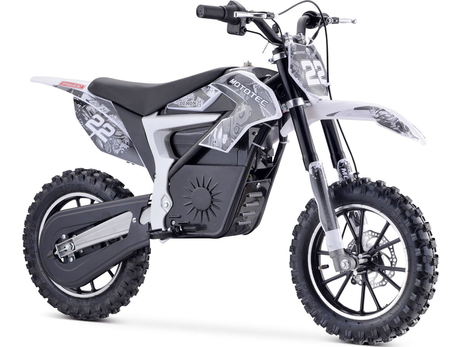 MotoTec 36v 500w Demon Electric Dirt Bike Lithium (Speeds: 5, 10,& 16 MPH 3 speeds, selectable with key lock) MT-Dirt-Lithium