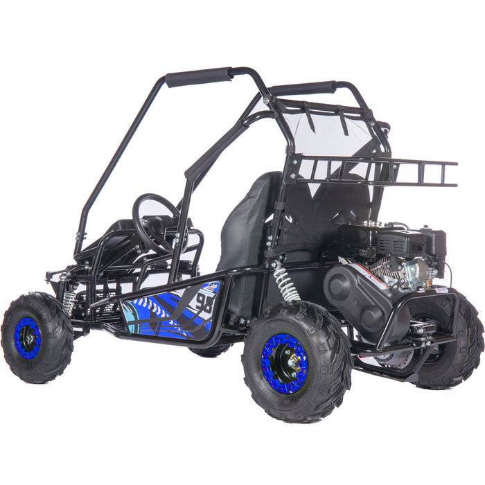 MotoTec Mud Monster XL 212cc 2 Seat Gas Go Kart Full Suspension Blue MT-GK-Mud-XL-212cc_Blue