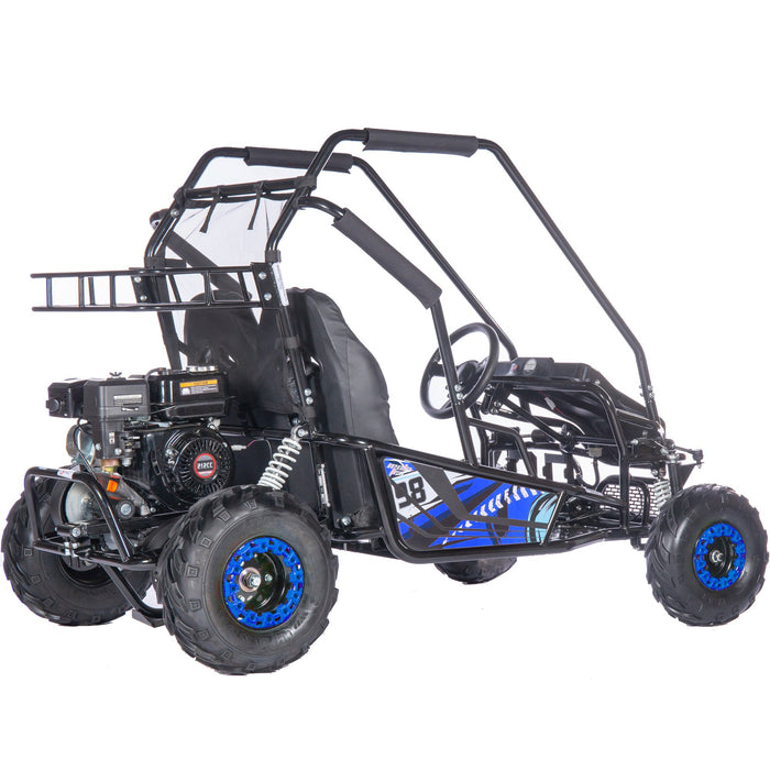 MotoTec Mud Monster XL 212cc 2 Seat Gas Go Kart Full Suspension Blue MT-GK-Mud-XL-212cc_Blue