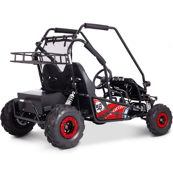 MotoTec Mud Monster XL 72v 2000w Electric Go Kart Full Suspension (Top Speed: 25mph  - 10-20-25 selectable speeds) Red  MT-Mud-XL-72v-2000w_Red