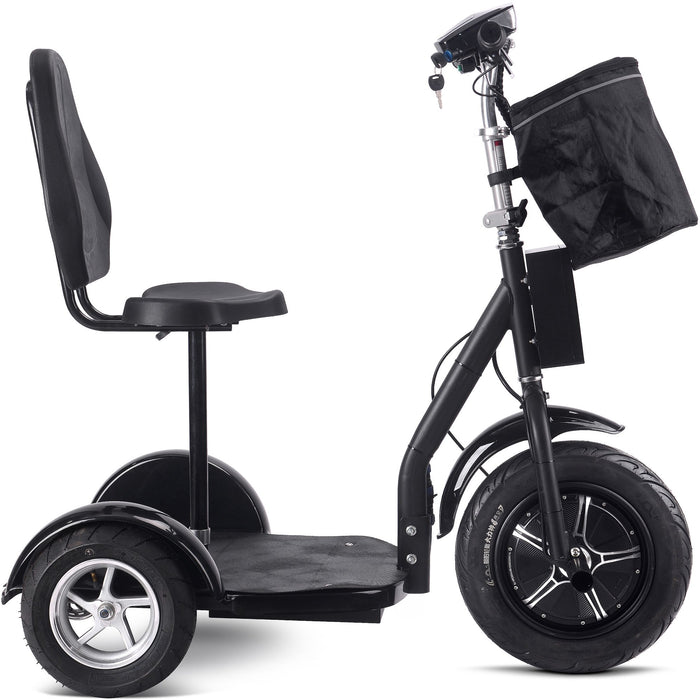 MotoTec Electric Trike 48v 1000w Lithium (Speed: 9, 16, 24 MPH - 3 selectable speeds) MT-TRK-1000-Lithium_Black