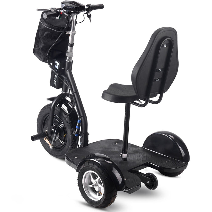 MotoTec Electric Trike 48v 1000w Lithium (Speed: 9, 16, 24 MPH - 3 selectable speeds) MT-TRK-1000-Lithium_Black