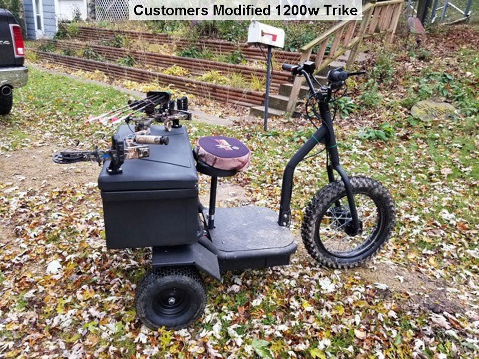 MotoTec Electric Trike 48v 1200w (Rated Speed: 15 MPH - weight dependent) MT-TRK-1200