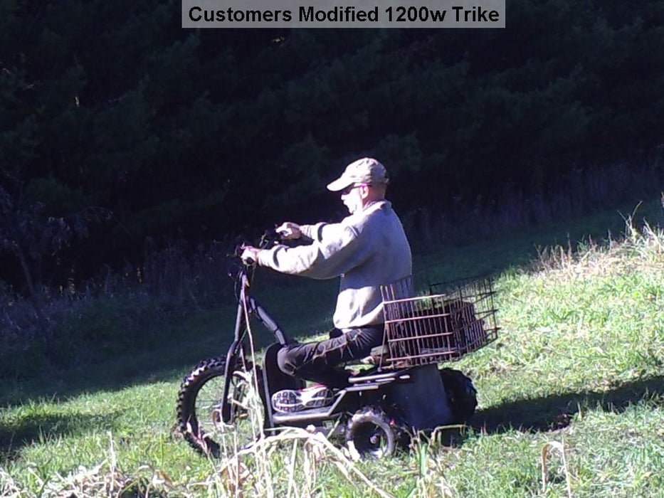 MotoTec Electric Trike 48v 1200w (Rated Speed: 15 MPH - weight dependent) MT-TRK-1200