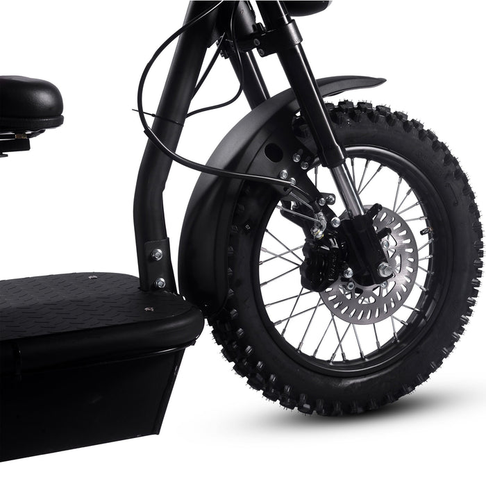 MotoTec Electric Trike 60v 1800w (Speed: 7, 14, 22 MPH - 3 selectable speeds) Black MT-TRK-1800_Black