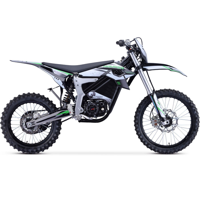 MotoTec Venom 72v 12000w Electric Dirt Bike White  MT-Venom-72v-12000w_White
