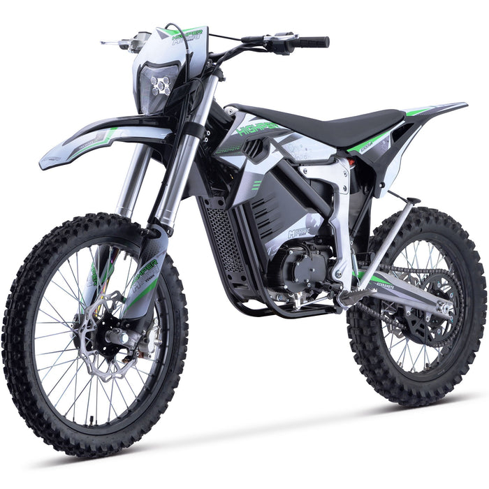 MotoTec Venom 72v 12000w Electric Dirt Bike (Max Speed: 77mph -125KM/H) White  MT-Venom-72v-12000w_White