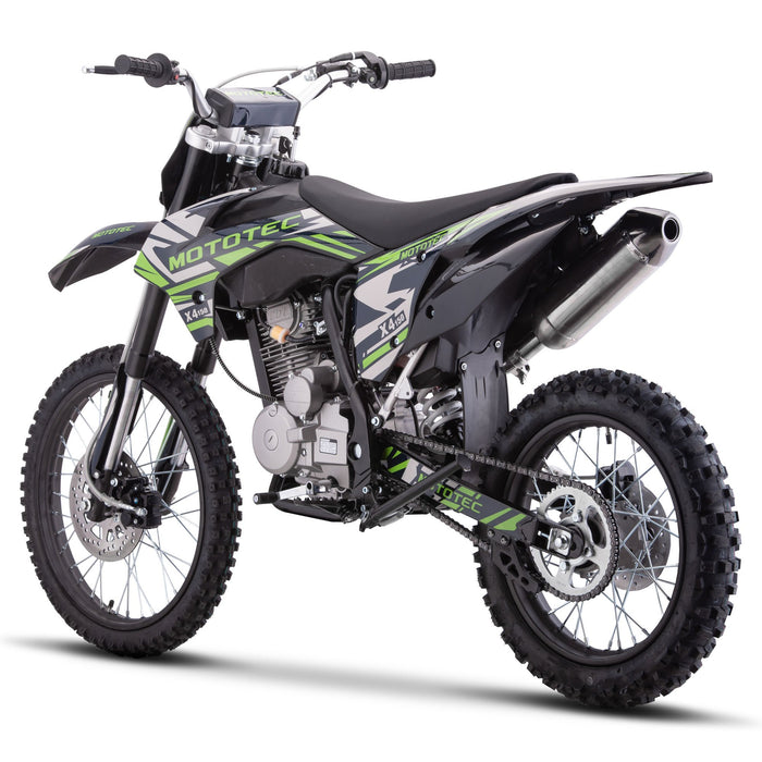 MotoTec X4 150cc 4-Stroke Gas Dirt Bike (Top Speed: 56 mph - with adjustable speed limiter)  MT-DB-X4-150cc_Black