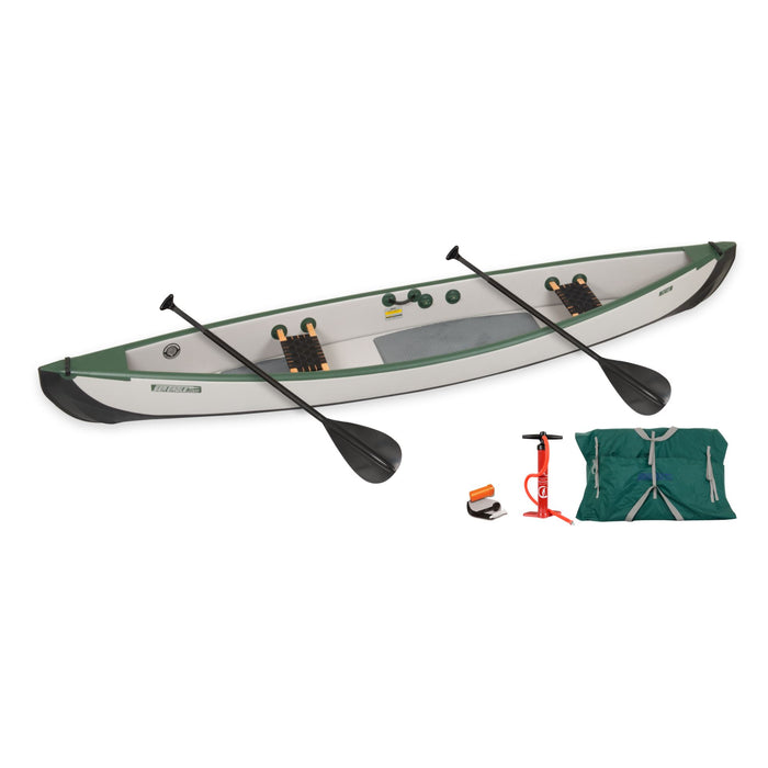 Sea Eagle Inflatable Travel Canoe TC16 Start Up w WEB seats, pump TC16K_STW