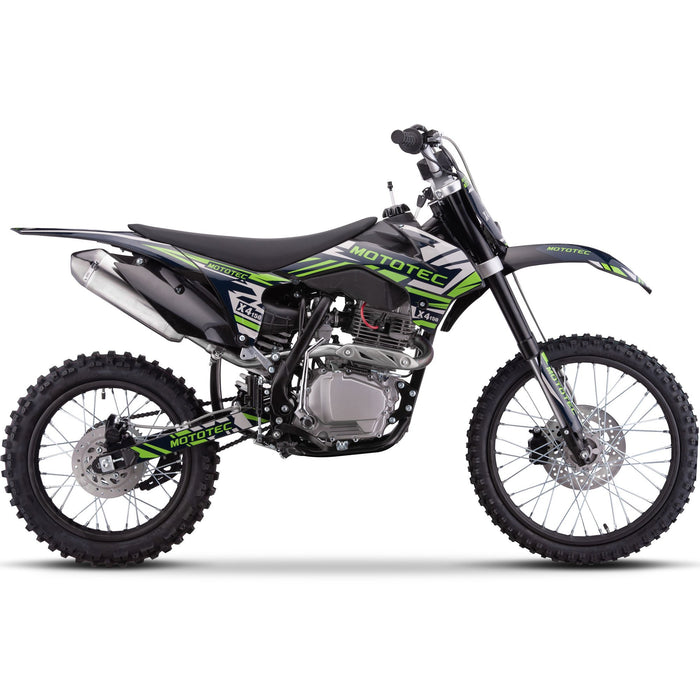 MotoTec X4 150cc 4-Stroke Gas Dirt Bike (Top Speed: 56 mph - with adjustable speed limiter)  MT-DB-X4-150cc_Black