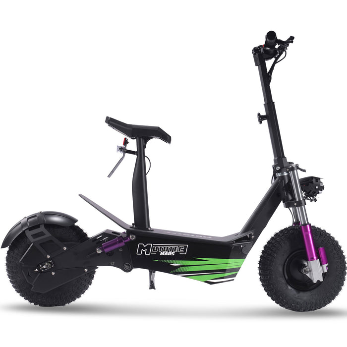 MotoTec Mars 48v 2500w Electric Scooter Black   Top Speed:30 MPH(weight dependent) MT-Mars-2500w_Black