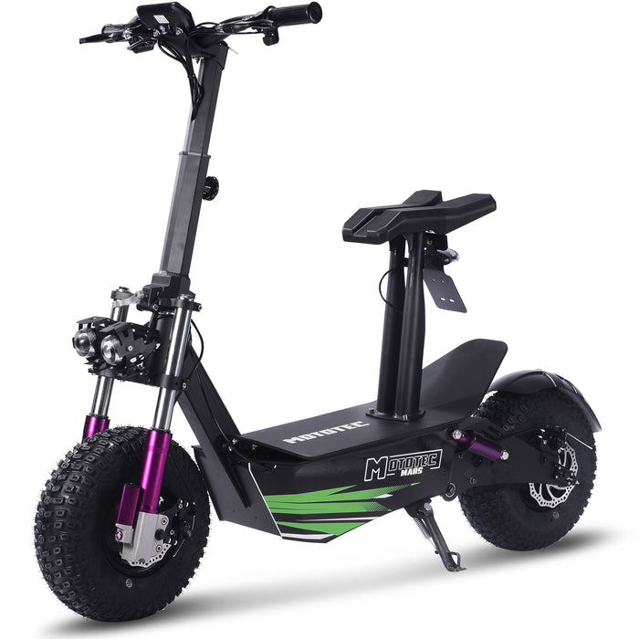 MotoTec Mars 48v 2500w Electric Scooter Black   Top Speed:30 MPH(weight dependent) MT-Mars-2500w_Black