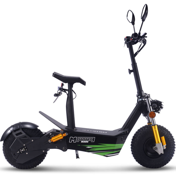 MotoTec Mars 60v 3500w Electric Scooter Black Top Speed: 32 MPH(weight dependent)  MT-Mars-3500w_Black